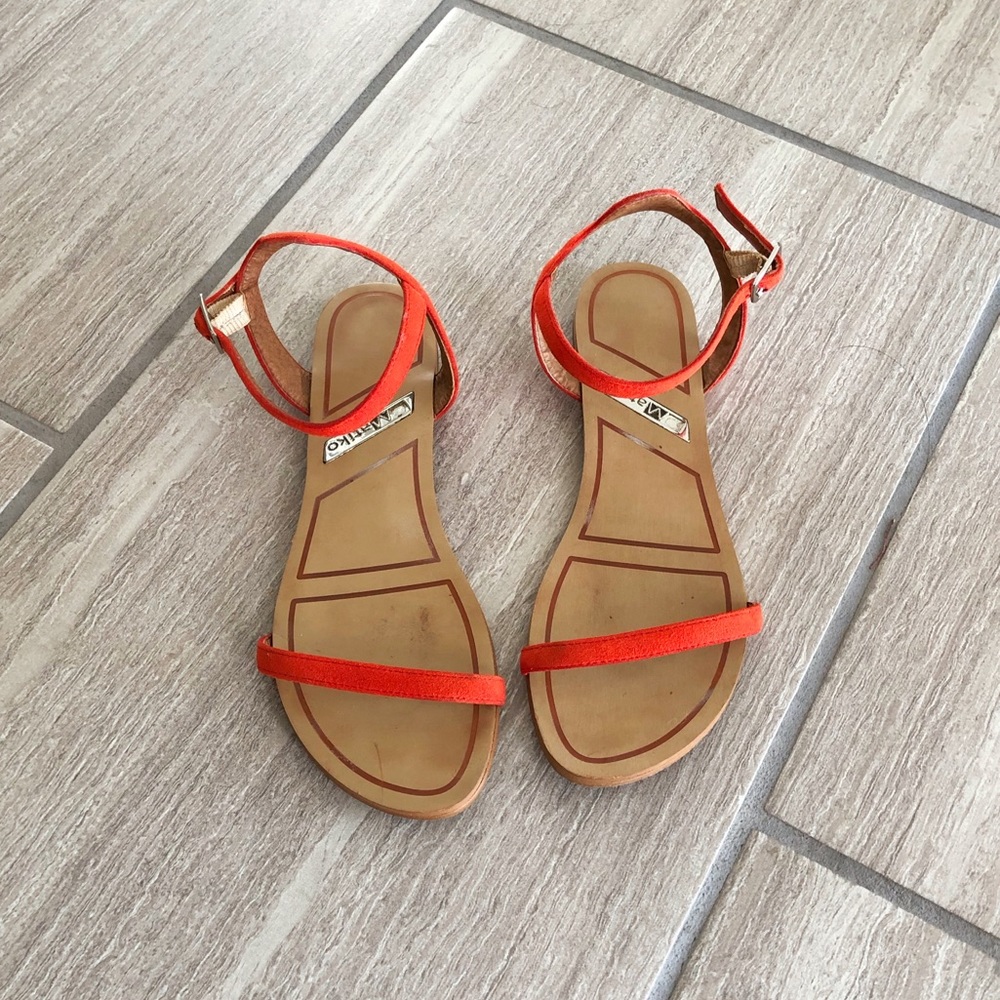 Matiko Orange Strappy Sandals